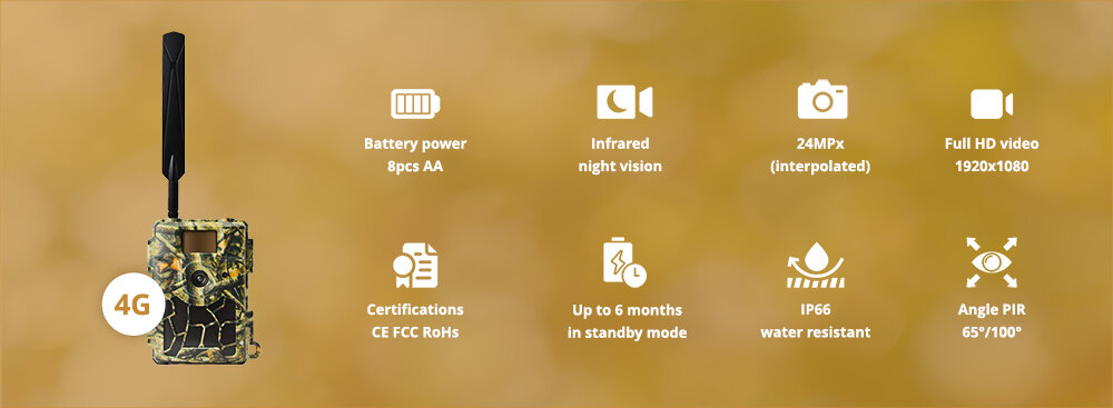 Wachman Rio4G lesní kamera